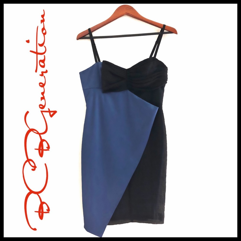 BCBGeneration Asymetrical Colorblock  Dress NWOT